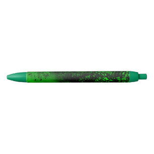 Paint Splatter Effect Green & Black - Ink Pen