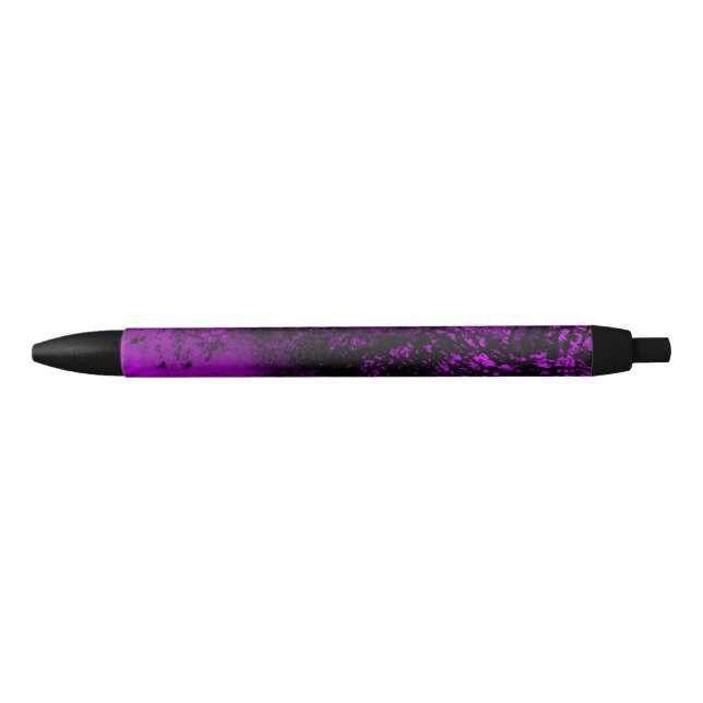 Paint Splatter Effect Purple & Black  Ink Pen (Front)