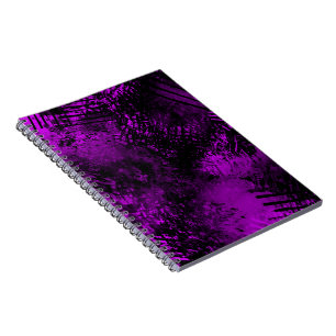 Paint Splatter effect Purple & Black Notebook