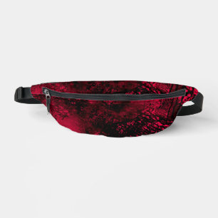Paint Splatter Effect Red & Black  Bum Bags