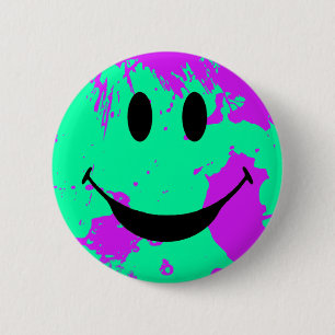 Paint Splatter Face 6 Cm Round Badge