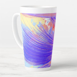 Paint Splatter & Feathers Latte Mug