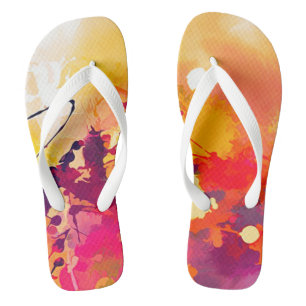 Paint Splatter Flip Flops