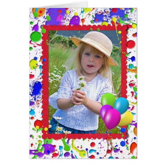 Paint Splatter Frame Card