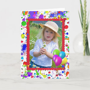 Paint Splatter Frame Card
