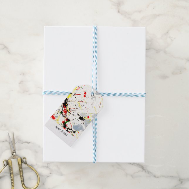 Paint Splatter Gift Tags (With Twine)
