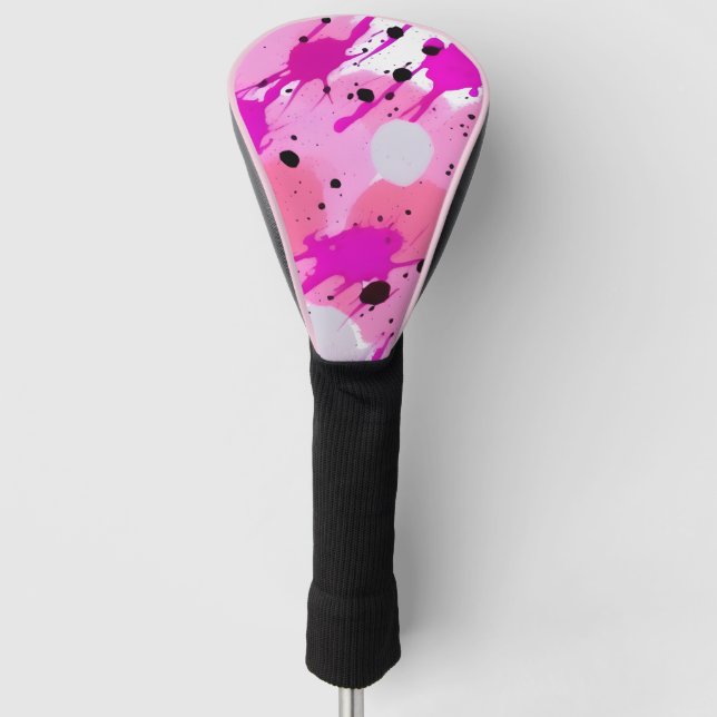 Paint Splatter Golf Head Cover (Front)