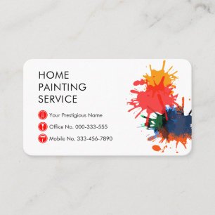 Paint Splatter Home Painting Painter Business Card