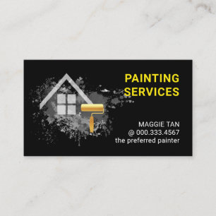 Paint Splatter Home Painting Service Business Card