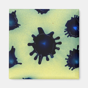 Paint Splatter in Blue Magnet