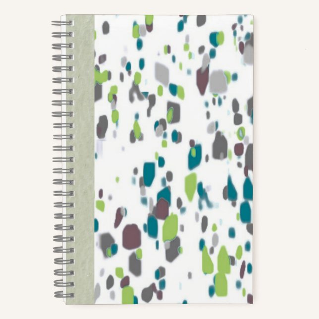 Paint Splatter Journal – Green, Blue & Purple Art (Front)