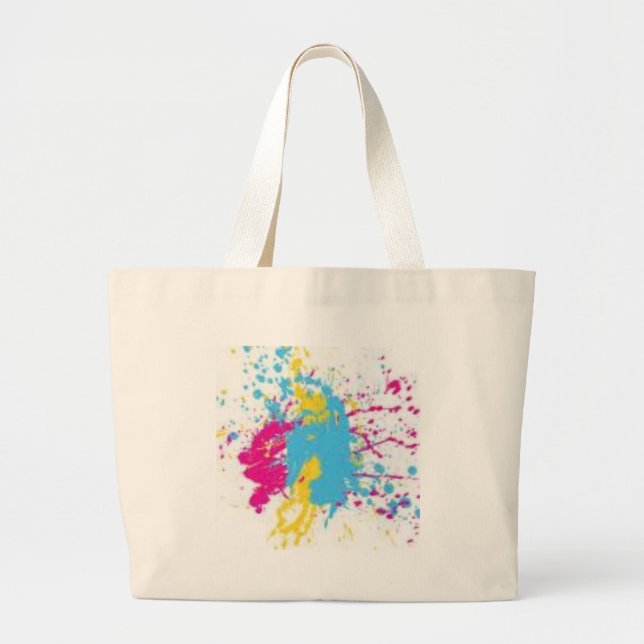 paint splatter large tote bag (Front)