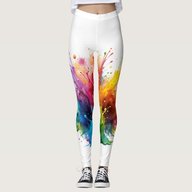 Paint Splatter Leggings (Front)