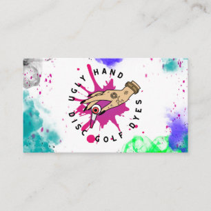 Paint Splatter Logo and Business Info Business Card
