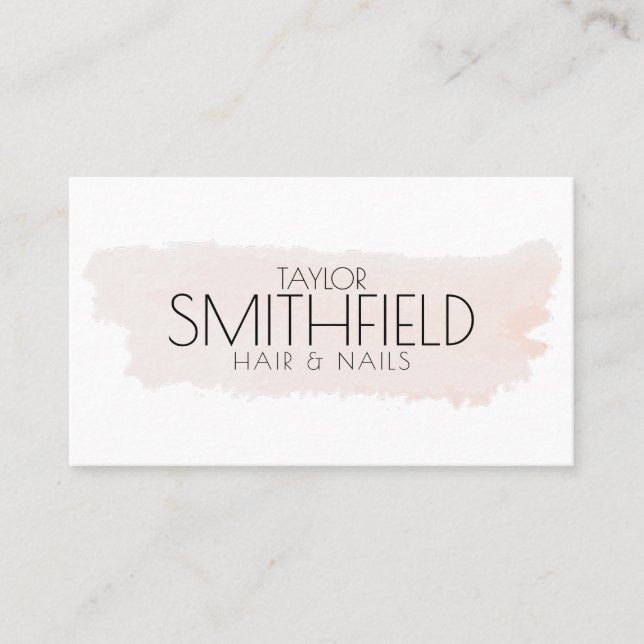 Paint Splatter Modern Salon Nails Hair Makeup Business Card (Front)