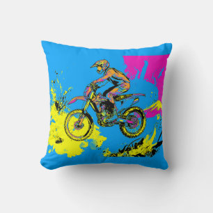 Paint Splatter - Motocross Rider Cushion