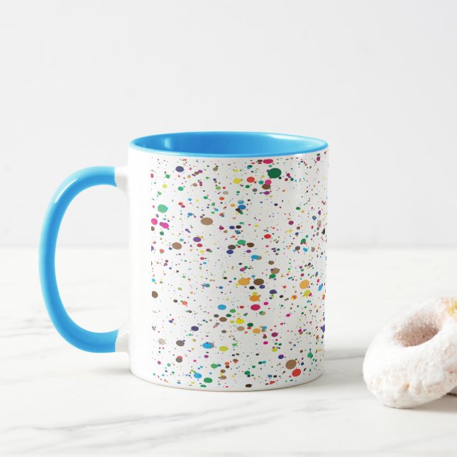 Paint Splatter Mugs (With Donut)