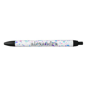 Paint Splatter Name Ink Pen - Multi Pink