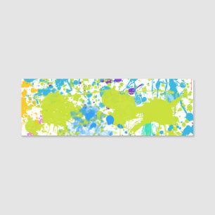 Paint Splatter Name Tag