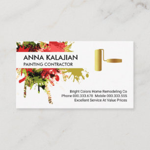 Paint Splatter New Brush Painting Business Card