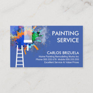 Paint Splatter New Home Painting Business Card
