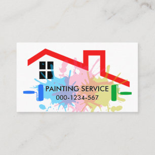 Paint Splatter On Building Business Card