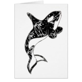 Paint Splatter Orca Art