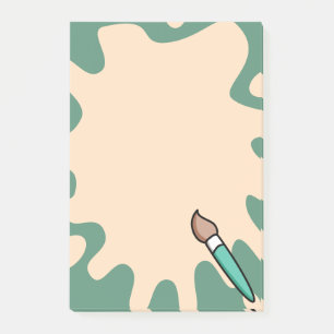 Paint Splatter Paint Brush Artistic Post-it Notes