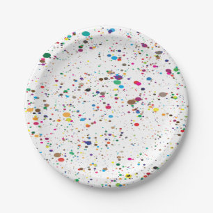 Paint Splatter Party Plates