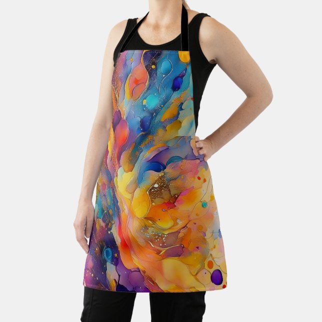 Paint Splatter Pattern 2 Apron (Insitu)