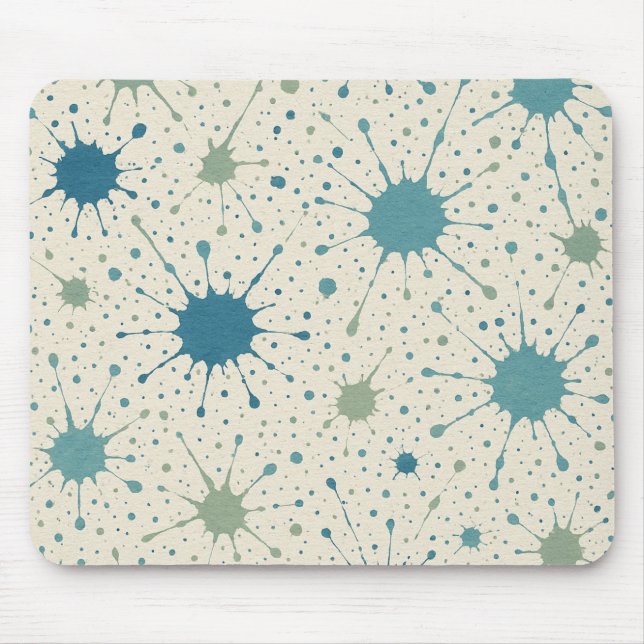 Paint Splatter Pattern Mouse Mat (Front)