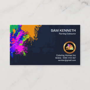 Paint Splatter Peeling Paint On Wall Painter Business Card