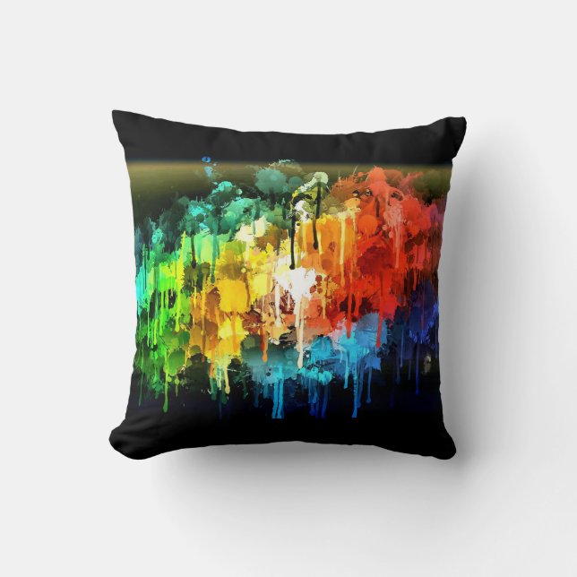 Paint Splatter Pillow (Front)