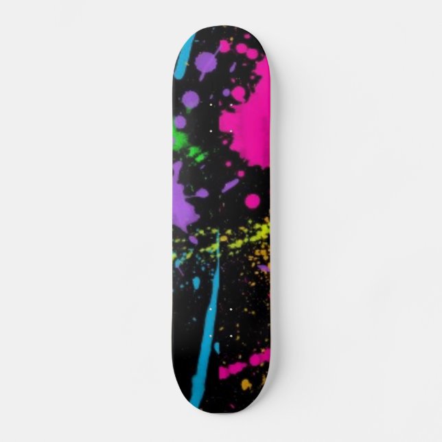 paint-splatter-pink-purple skateboard (Front)
