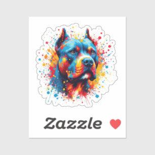 Paint Splatter Pitbull