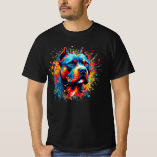 Paint Splatter Pitbull T-Shirt