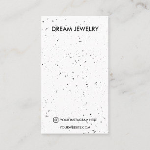 Paint Splatter Polka Dot Jewellery Display Business Card