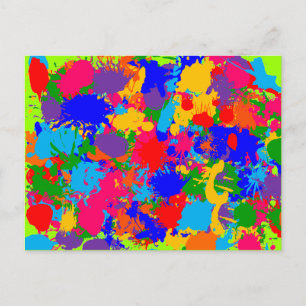 Paint Splatter Postcard