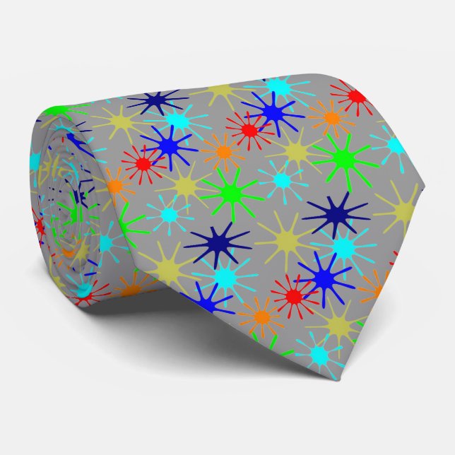 Paint Splatter Print Necktie (Rolled)