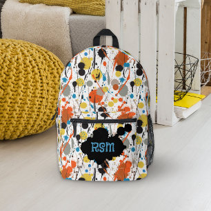 Paint Splatter Printed Backpack