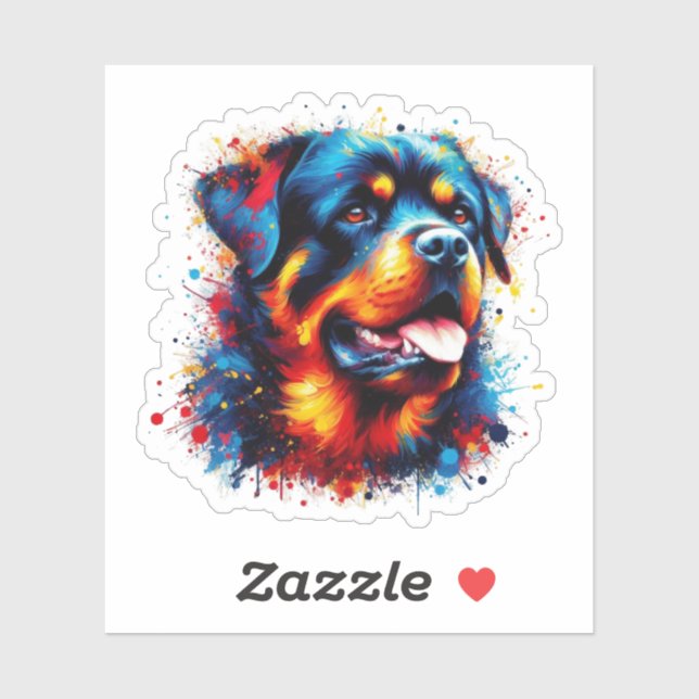 Paint Splatter Rottweiler (Sheet)
