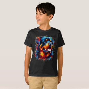 Paint Splatter Rottweiler T-Shirt