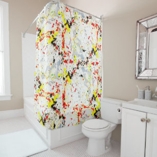 Paint Splatter Shower Curtain