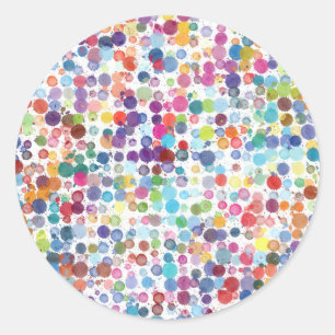 Paint Splatter Splashes Classic Round Sticker