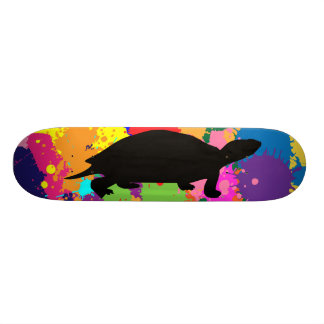 Paint Splatter Turtle Skateboard