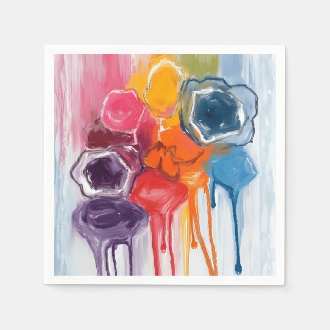 Paint Splatter | Watercolor Artist Painting Napkin (Front)