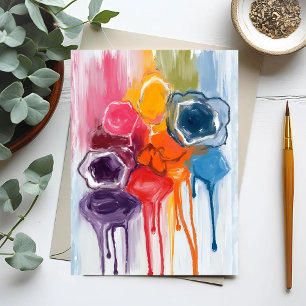 Paint Splatter Watercolor Artist Painting Postcard