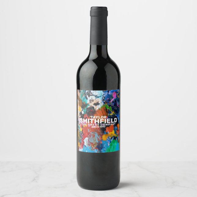 Paint Splatter Wine Label (Front)