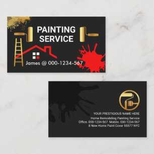 Paint Splatters Home Painting Business Card
