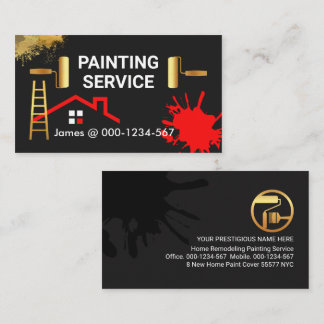 Paint Splatters Home Painting Business Card